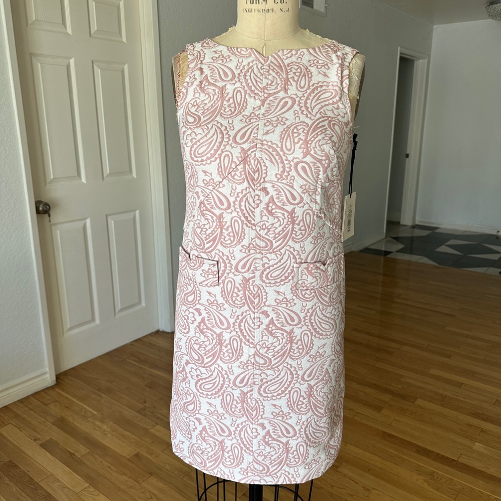 Victoria Beckham for Target Pink and White Sheath Dress